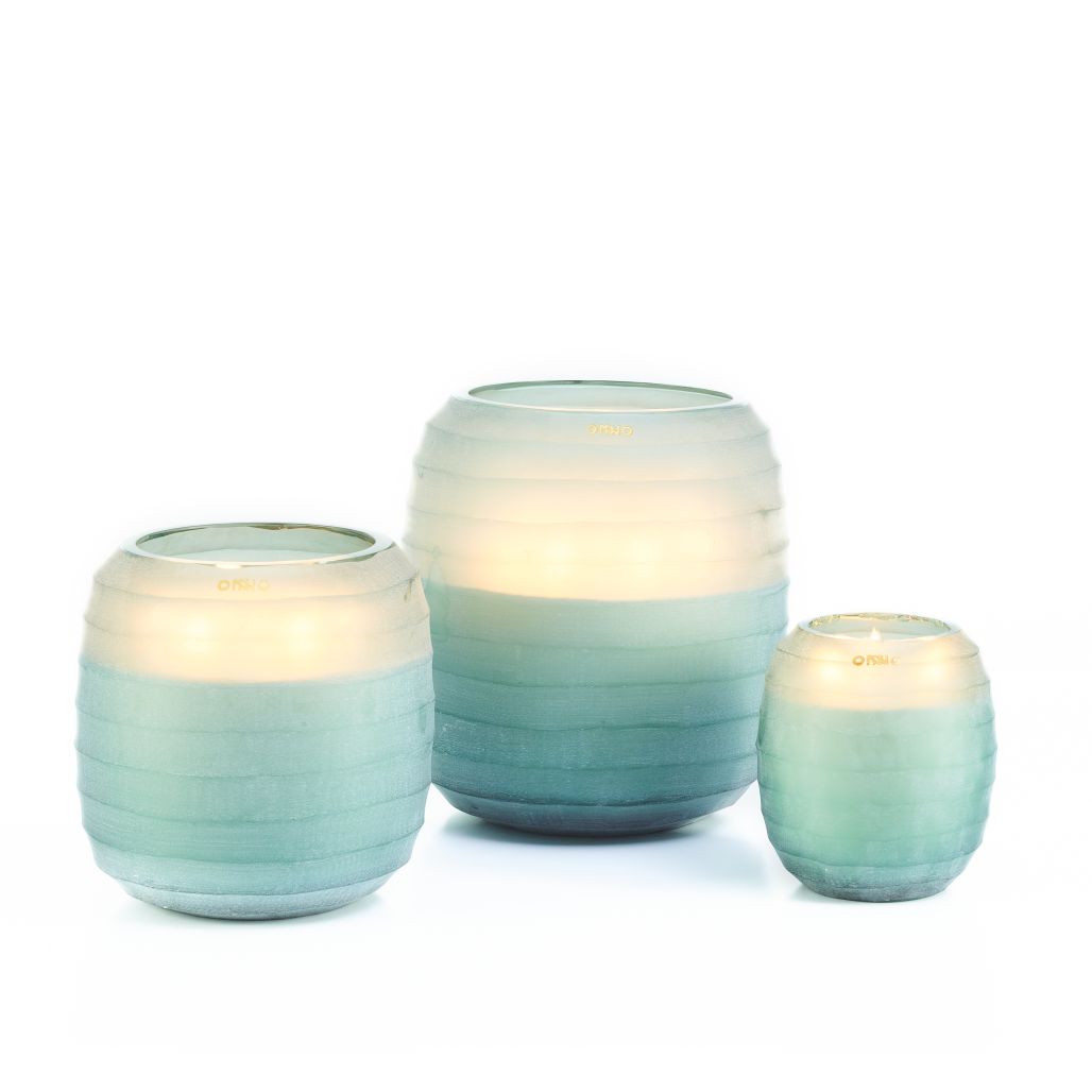 Waves Blue Candle