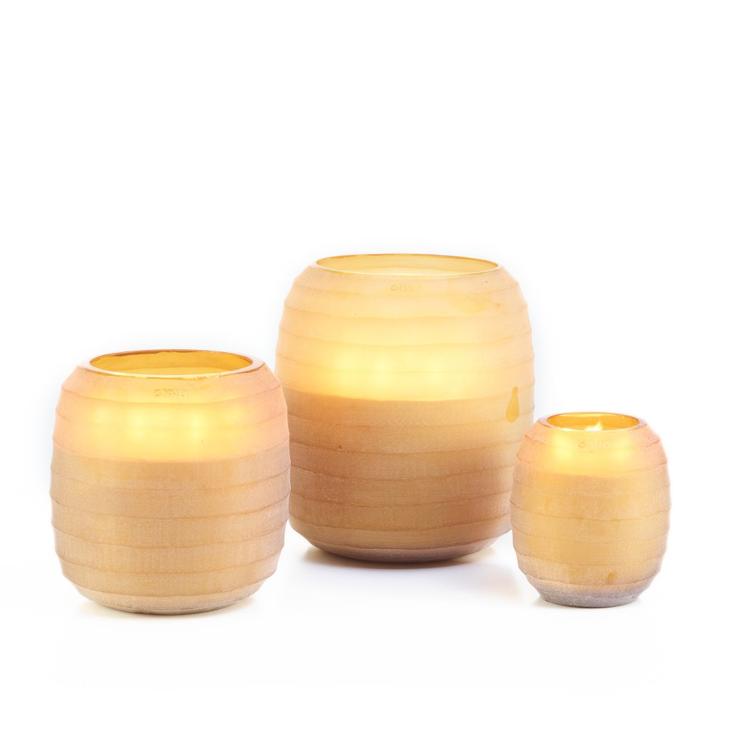 Waves Yellow Candle