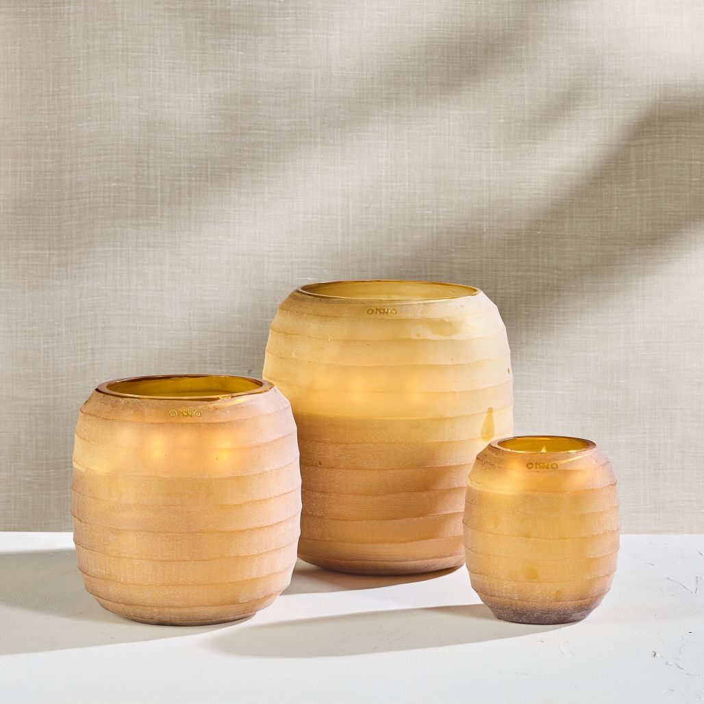 Waves Yellow Candle